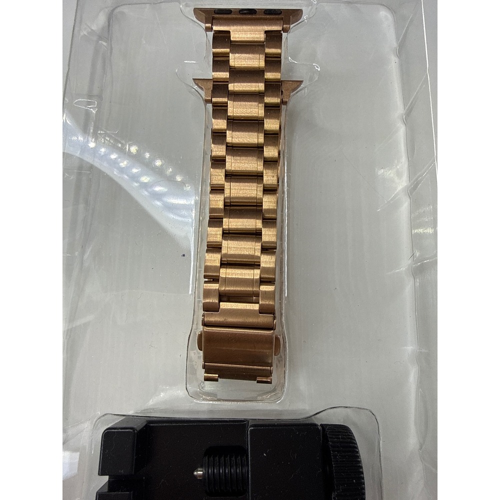 WITHit Gold Stainless Steel Link Band for Apple Watch 38/40/41mm Strap
